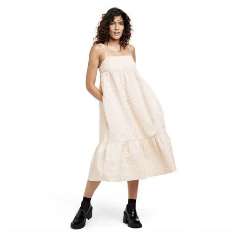 Kika Vargas Dress x Target Textured Dress Cream/Off White
